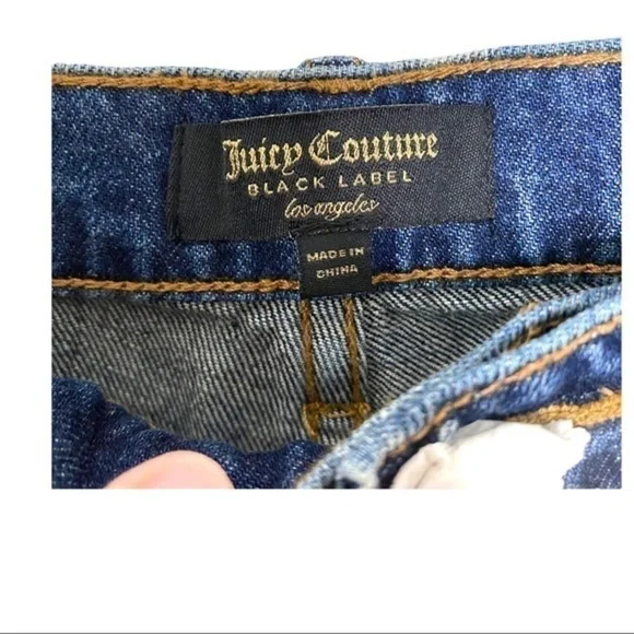 Juicy Couture Black Label Embellished Floral Cherry Blossom Boyfriend Jeans NWT